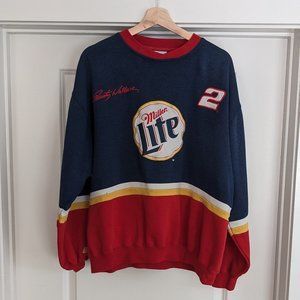 Vintage Chase Nascar Sweatshirt Miller Lite #2 Rusty Wallace